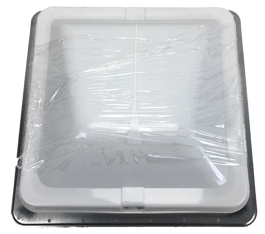 71111A-C1G1 – HENG'S IND Roof Vent, Manual Opening For 14 Inch x 14 Inch With Screen Without Fan Pure White Screen Fr...